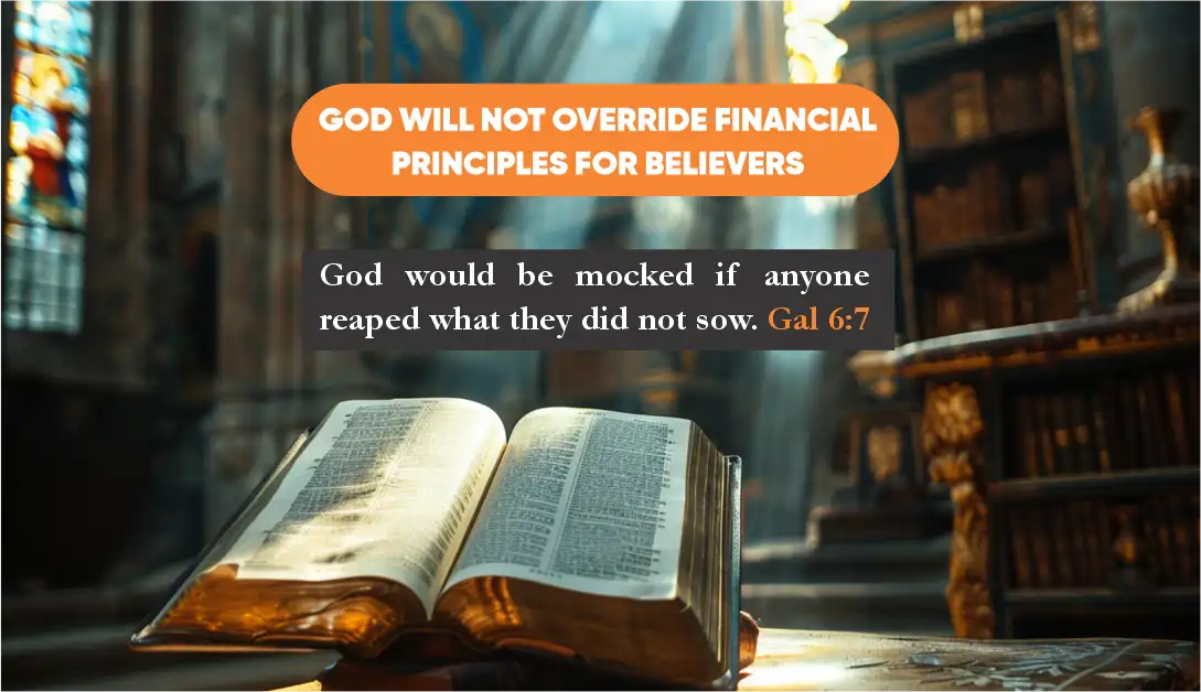 Biblical teaching on why God does not override financial principles for believers